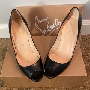 Christian Louboutin You You 85 Kid black peep toe